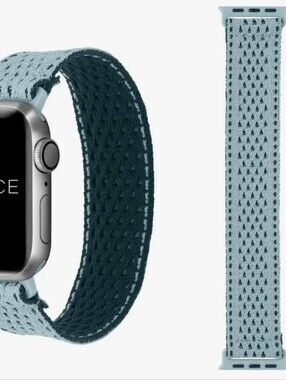 Apple Watch Breathable Loop Band in Light Blue and Dark Teal